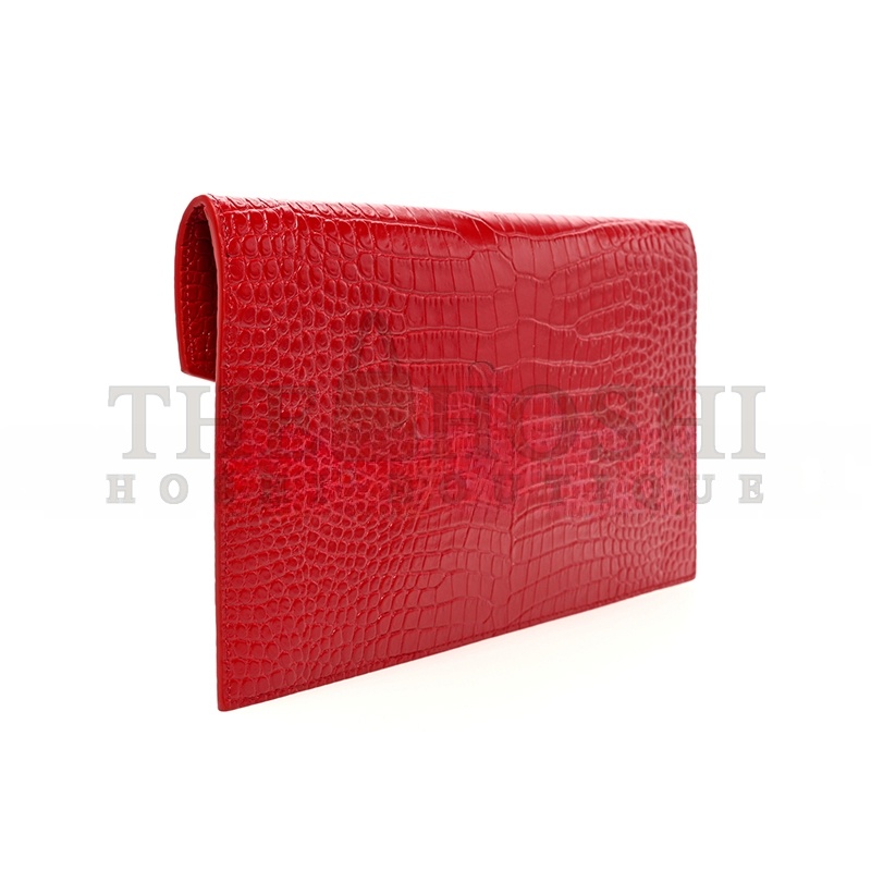 Y51 UPTOWN POUCH IN CROCODILE-EMBOSSED SHINY LEATHER 5657391523720 (27*16*2cm) Master Quality